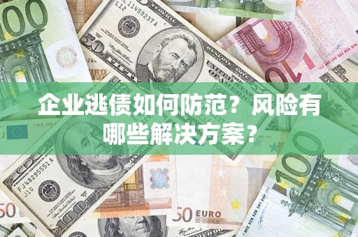 北京企业逃债如何防范？风险有哪些解决方案？