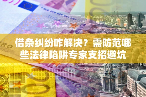 北京借条纠纷咋解决？需防范哪些法律陷阱专家支招避坑